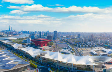 Obraz premium The city scenery of Shanghai, China