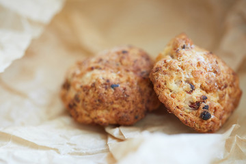 biscuits. homemade cookie with berry