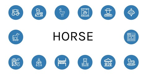 Set of horse icons