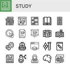 study icon set