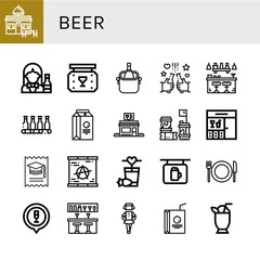 beer icon set