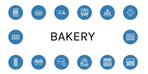 bakery icon set