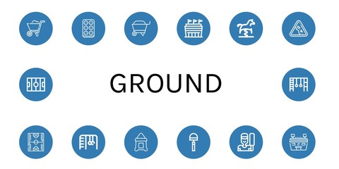 ground simple icons set