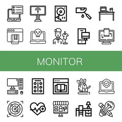 Set of monitor icons