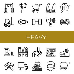 Set of heavy icons