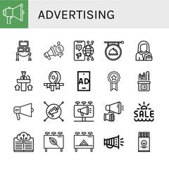 Set of advertising icons