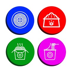 Set of pasta icons