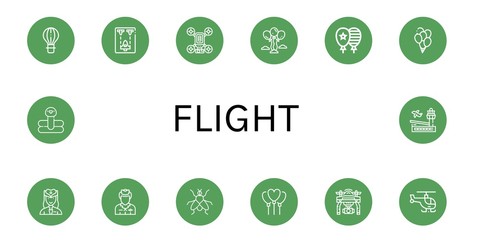 Set of flight icons
