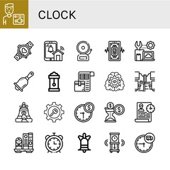clock icon set