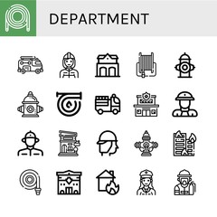 Set of department icons