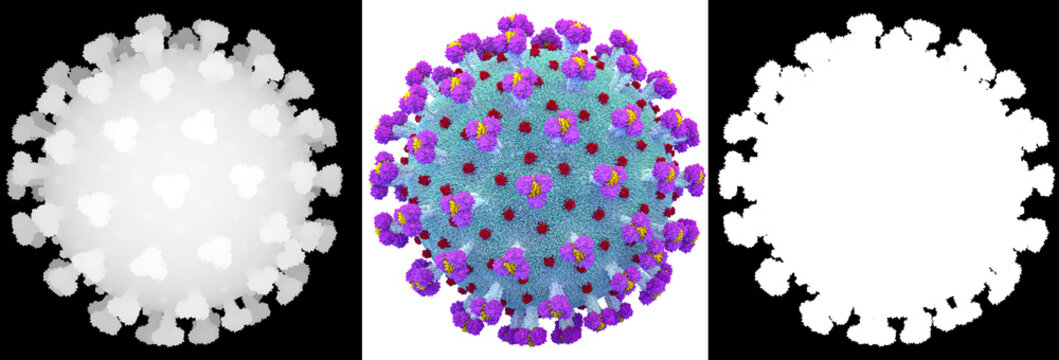 Covid-19 Render with  Alpha Channel and Z-depth