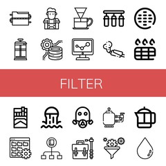 Set of filter icons