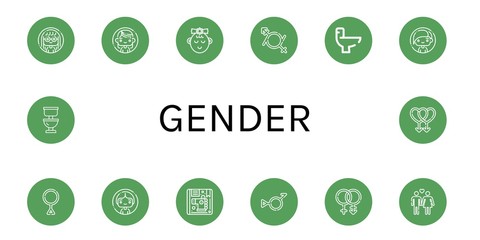 gender icon set