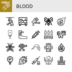 blood icon set