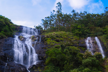 Amazing Tea Plantations with Lake view at Munnar in Kerala.