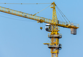 Construction crane on a building site in Colombo Sri Lanka