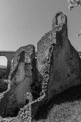 Isernia, Molise, ruins of the Celestial Convent of S. Spirito.  View.