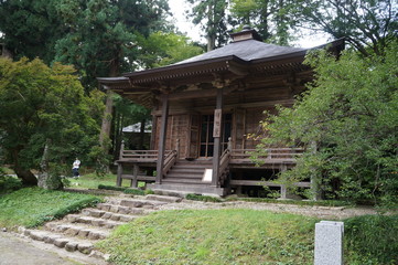 Naklejka premium This is a picture of Chusonji Temple in Japan. This is a World Heritage Site. The Golden Hall in the temple is positioned as a national treasure.