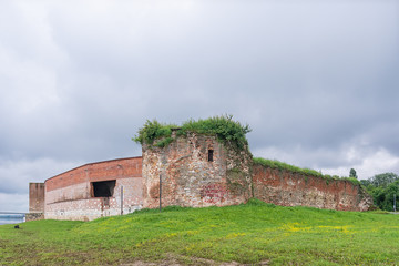 Šabac, Serbia - June 01, 2019: Šabac fortress , also known as Bigir Delen in Turkish, is a fortress next to modern day Šabac, on the right riverbank of Sava. The fortress was built in 1471.