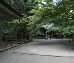 This is a picture of Chusonji Temple in Japan. This is a World Heritage Site. The Golden Hall in the temple is positioned as a national treasure.