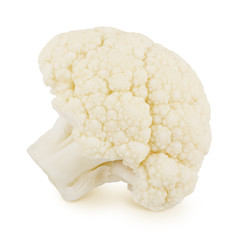 Piece of fresh cauliflower isolated on a white background.