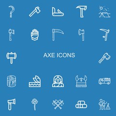 Editable 22 axe icons for web and mobile