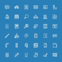 Editable 36 study icons for web and mobile