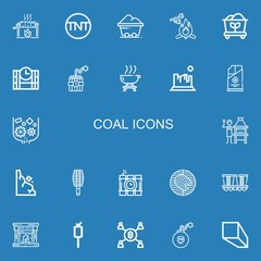 Editable 22 coal icons for web and mobile