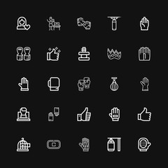 Editable 25 fist icons for web and mobile