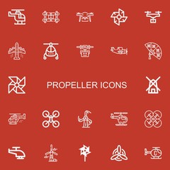 Editable 22 propeller icons for web and mobile