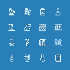 Editable 16 lab icons for web and mobile