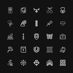 Editable 25 decorative icons for web and mobile