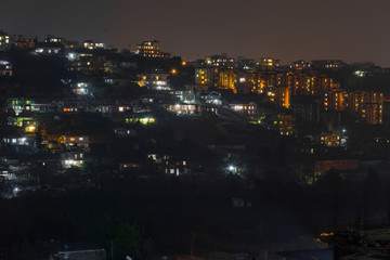 Fototapeta na wymiar part of shillong city during the night hour