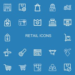 Editable 22 retail icons for web and mobile
