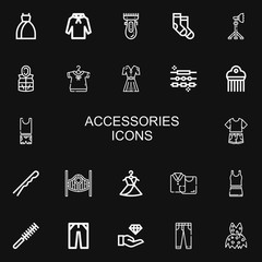 Editable 22 accessories icons for web and mobile