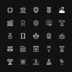 Editable 25 award icons for web and mobile