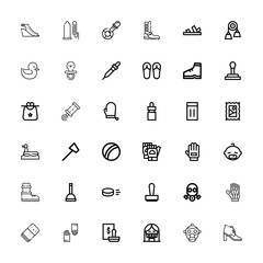 Editable 36 rubber icons for web and mobile