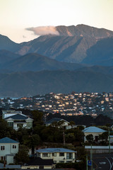 Fototapeta premium Sunset in Wellington, New Zealand