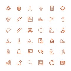 Editable 36 rubber icons for web and mobile