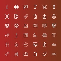 Editable 36 promotion icons for web and mobile