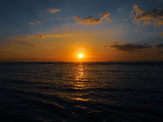sunset over the sea