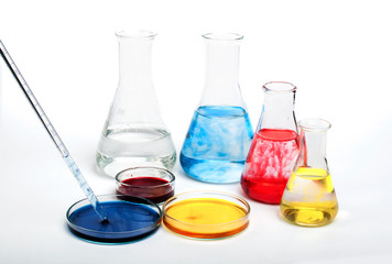 Laboratory equipment and color chemicals