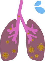 肺炎のイメージのアイコン