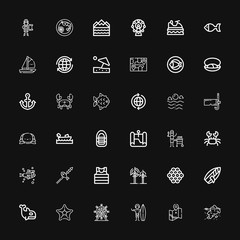 Editable 36 ocean icons for web and mobile
