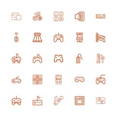 Editable 25 console icons for web and mobile