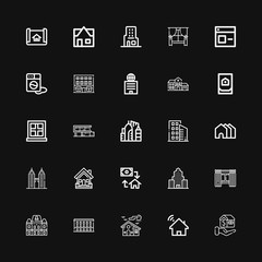 Editable 25 residential icons for web and mobile