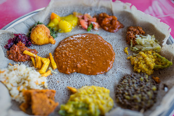 Injera traditional Ethiopian Food