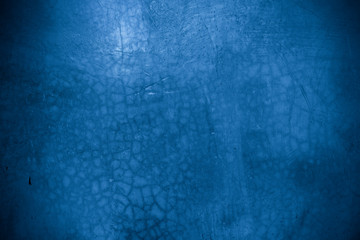 Old wall pattern texture cement blue dark abstract  blue color design are light with black gradient background.