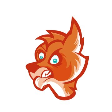 Fox cartoon mascot design with modern illustration concept style for sport team.