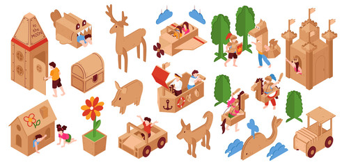 Cardboard Toys Isometric Set 